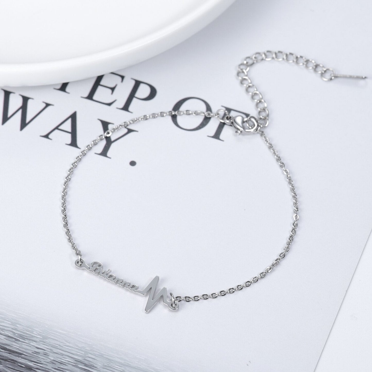 Battement de coeur bracelet personnalisé en Français